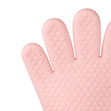 Thickened Silicone Anti Scalding Oven Glove Heat Resistant Silicone Cooking Glove for Microwave Oven Toaster pink Orange