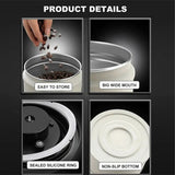 Tea Coffee Canister Stainless Steel Airtight Coffee Container for Grounds Coffee Beans Flour Cereal Sugar 1600ml Capacity