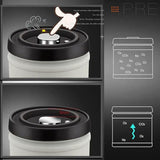 Tea Coffee Canister Stainless Steel Airtight Coffee Container for Grounds Coffee Beans Flour Cereal Sugar 1600ml Capacity
