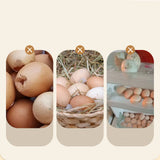 3PCS Egg Container For Refrigerator Plastic Stackable Auto Rolling Egg Holder Storage Box for Household White