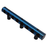 8 Holes Stainless Steel Wall Mounted Wine Rack Wall Bar Wine Bottle Rack Red Wine Storage Rack Blue - Front View
