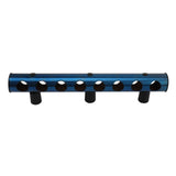 8 Holes Stainless Steel Wall Mounted Wine Rack Wall Bar Wine Bottle Rack Red Wine Storage Rack Blue - Side View