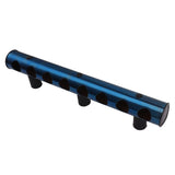 8 Holes Stainless Steel Wall Mounted Wine Rack Wall Bar Wine Bottle Rack Red Wine Storage Rack Blue - Close-Up Angle