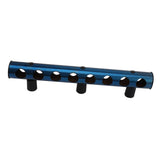 8 Holes Stainless Steel Wall Mounted Wine Rack Wall Bar Wine Bottle Rack Red Wine Storage Rack Blue - Low Angle