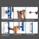 8 Holes Stainless Steel Wall Mounted Wine Rack Wall Bar Wine Bottle Rack Red Wine Storage Rack Blue