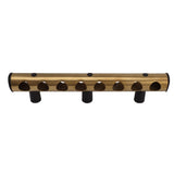 8 Holes Stainless Steel Wall Mounted Wine Rack Wall Bar Wine Bottle Rack Red Wine Storage Rack Gold - Close-Up Angle