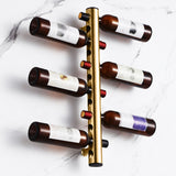 8 Holes Stainless Steel Wall Mounted Wine Rack Wall Bar Wine Bottle Rack Red Wine Storage Rack Gold - Extra Image