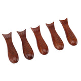 5Pcs Wooden Fish Shape Chopstick Rest Stand Rack Spoon Fork Knife Holder Wooden Chopstick Holder