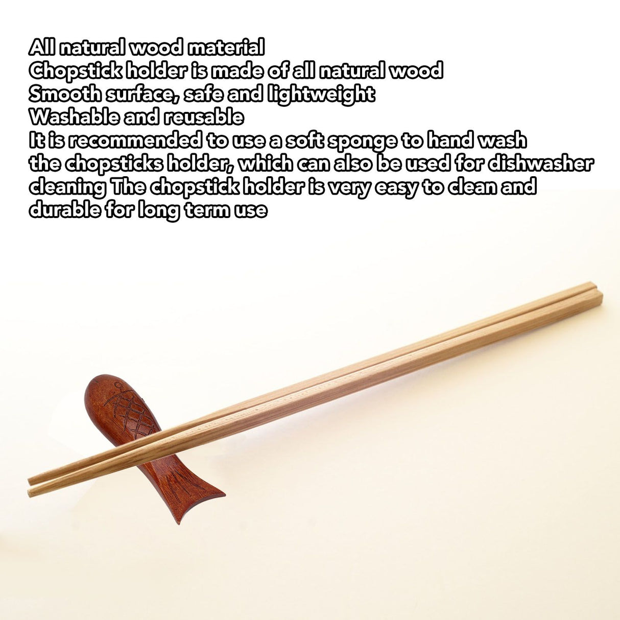 5Pcs Wooden Fish Shape Chopstick Rest Stand Rack Spoon Fork Knife Holder Wooden Chopstick Holder