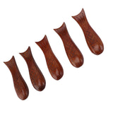 5Pcs Wooden Fish Shape Chopstick Rest Stand Rack Spoon Fork Knife Holder Wooden Chopstick Holder - Extra Image