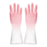 Kitchen Gloves Reusable Tight Fit Multifunctional Dishwashing Cleaning Waterproof Durable Household Gloves Pink