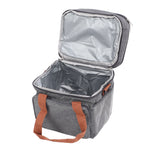 Lunch Bag 2 Deck Messenger Large Capacity Waterproof Leakage Proof 2 Way Zipper Insulated Lunch Box for Picnic Camp Office Grey - Extra Image