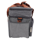 Lunch Bag 2 Deck Messenger Large Capacity Waterproof Leakage Proof 2 Way Zipper Insulated Lunch Box for Picnic Camp Office Grey - Extra Image