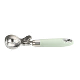 Ice Cream Scoop Smoothing Stainless Steel Hanging Hole Multifunction Cupcake Scoop for Home Kitchen Cafe Bar Trigger Release Scoop - Front View