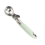Ice Cream Scoop Smoothing Stainless Steel Hanging Hole Multifunction Cupcake Scoop for Home Kitchen Cafe Bar Trigger Release Scoop - Top-Down View