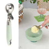 Ice Cream Scoop Smoothing Stainless Steel Hanging Hole Multifunction Cupcake Scoop for Home Kitchen Cafe Bar Trigger Release Scoop - 45-Degree Angle