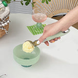 Ice Cream Scoop Smoothing Stainless Steel Hanging Hole Multifunction Cupcake Scoop for Home Kitchen Cafe Bar Trigger Release Scoop - Extra Image