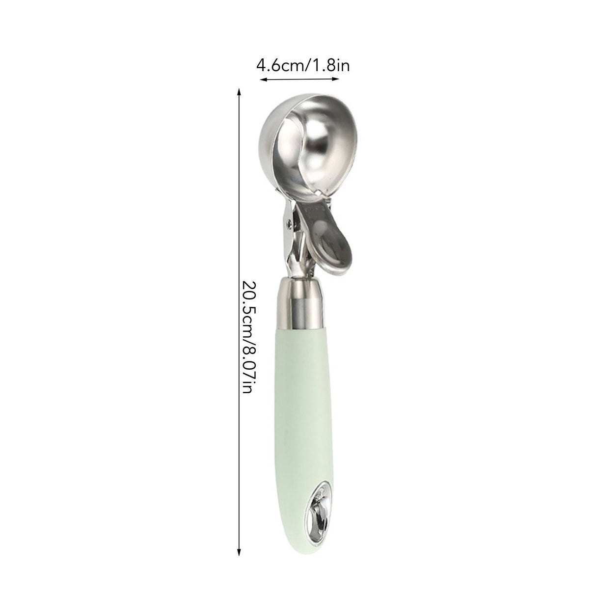 Ice Cream Scoop Smoothing Stainless Steel Hanging Hole Multifunction Cupcake Scoop for Home Kitchen Cafe Bar Trigger Release Scoop