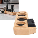Coffee Tamping Station Wood Tamper Station Compatible with 51mm 53mm 58mm Tamper Distributer Versatile Coffee Accessory