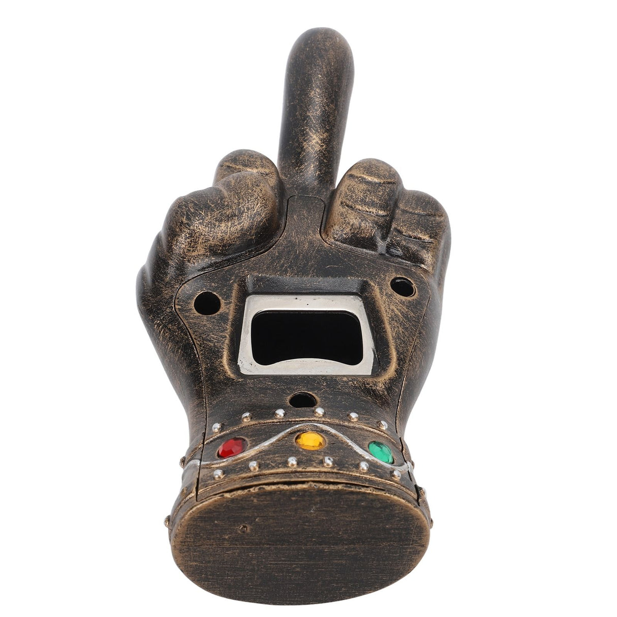 Fist Beer Opener Cool Middle Finger Shape Portable Fist Beer Bottle Opener for Men Husband Dad Grandpa Boyfriend Gold