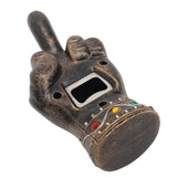 Fist Beer Opener Cool Middle Finger Shape Portable Fist Beer Bottle Opener for Men Husband Dad Grandpa Boyfriend Gold - Rear View