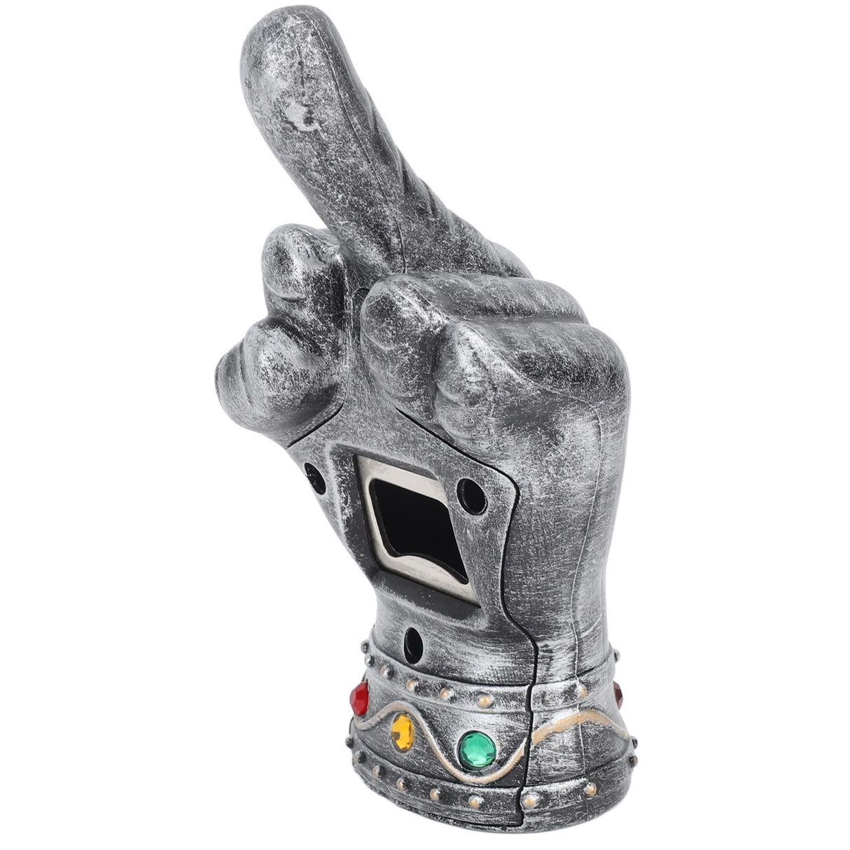 Fist Beer Opener Cool Middle Finger Shape Portable Fist Beer Bottle Opener for Men Husband Dad Grandpa Boyfriend Silver