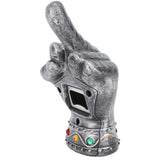 Fist Beer Opener Cool Middle Finger Shape Portable Fist Beer Bottle Opener for Men Husband Dad Grandpa Boyfriend Silver - Front View