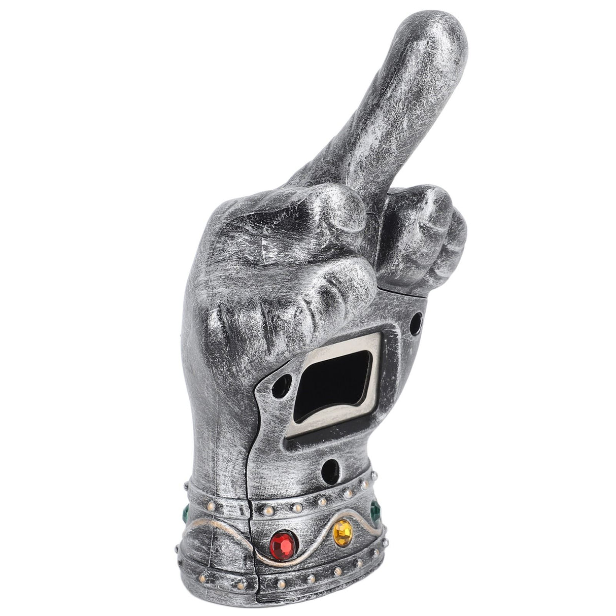 Fist Beer Opener Cool Middle Finger Shape Portable Fist Beer Bottle Opener for Men Husband Dad Grandpa Boyfriend Silver
