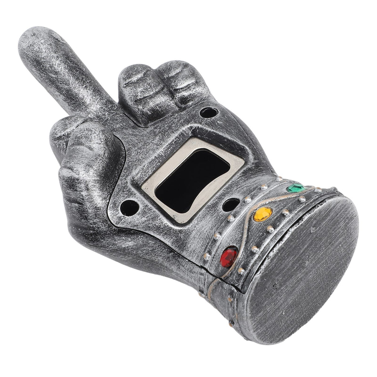 Fist Beer Opener Cool Middle Finger Shape Portable Fist Beer Bottle Opener for Men Husband Dad Grandpa Boyfriend Silver