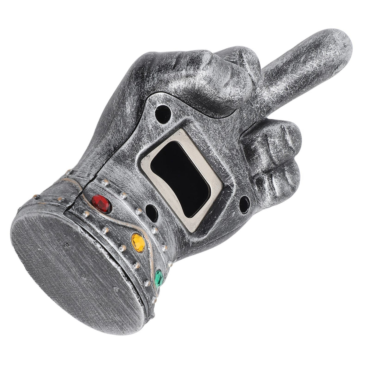 Fist Beer Opener Cool Middle Finger Shape Portable Fist Beer Bottle Opener for Men Husband Dad Grandpa Boyfriend Silver
