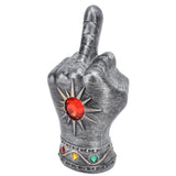 Fist Beer Opener Cool Middle Finger Shape Portable Fist Beer Bottle Opener for Men Husband Dad Grandpa Boyfriend Silver - Low Angle