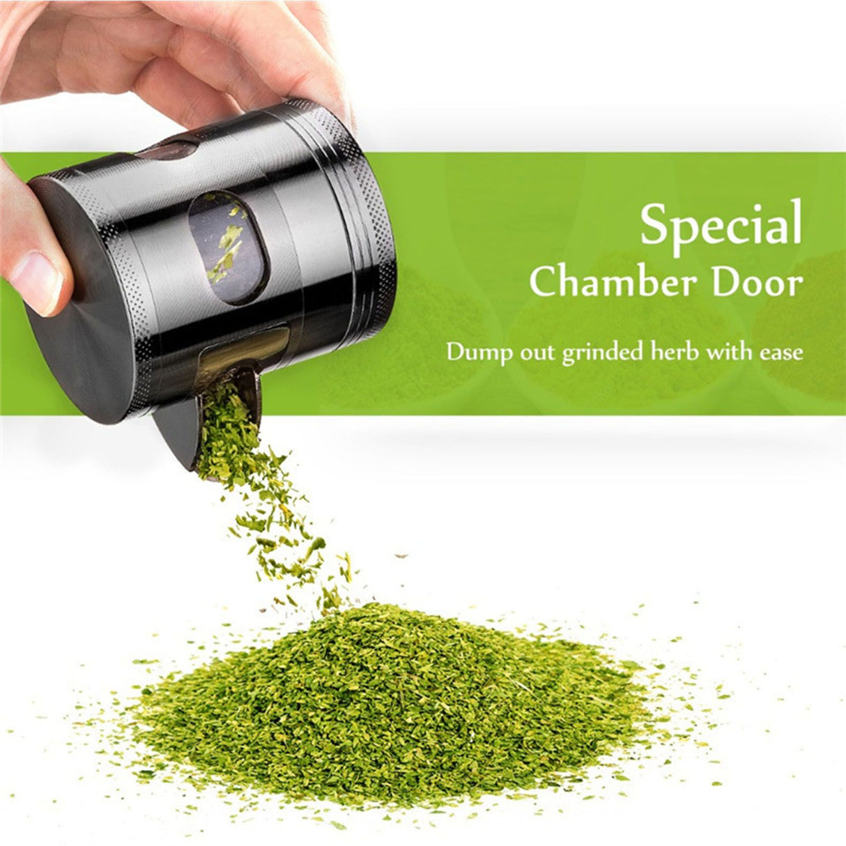 Manual Spice Grinder Small Portable Zinc Alloy Herb Grinder for Household Kitchen Restaurant