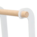 Pot Lid Holder Rack Multifunction Prevent Slip Iron Basin Wood Rack Cooking Tool Spatula Stand Kitchen Organizer White - Extra Image