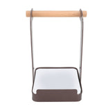 Pot Lid Holder Rack Multifunction Prevent Slip Iron Basin Wood Rack Cooking Tool Spatula Stand Kitchen Organizer Coffee