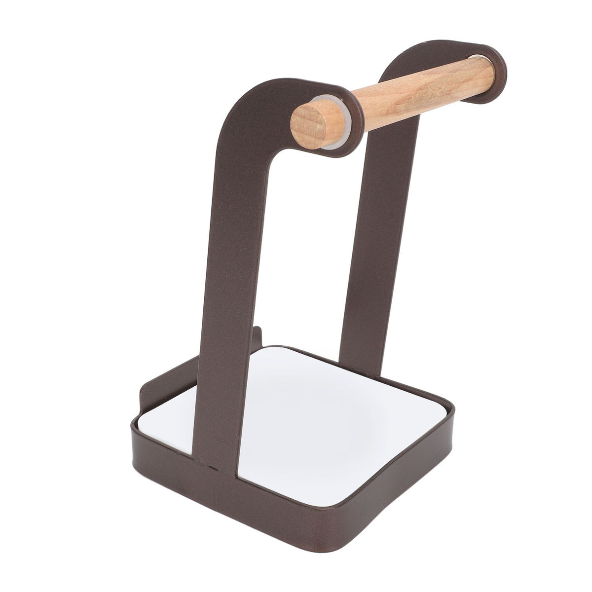 Pot Lid Holder Rack Multifunction Prevent Slip Iron Basin Wood Rack Cooking Tool Spatula Stand Kitchen Organizer Coffee