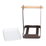 Pot Lid Holder Rack Multifunction Prevent Slip Iron Basin Wood Rack Cooking Tool Spatula Stand Kitchen Organizer Coffee