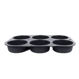 6 Cavity Hamburger Bun Mould Foldable Reusable Bread Mould ‑40℉ to +446℉ Heat Resistance Baking Mould for Kitchen