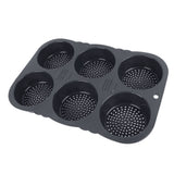 6 Cavity Hamburger Bun Mould Foldable Reusable Bread Mould ‑40℉ to +446℉ Heat Resistance Baking Mould for Kitchen - Extra Image