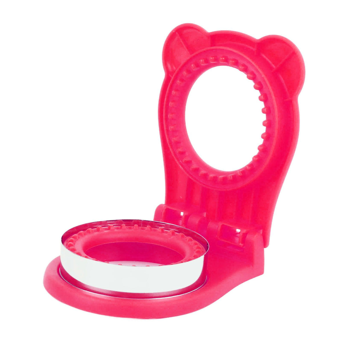 Sandwich Cutter Mold Manual Cake Bread Cutter Sealer Tool Round for Kitchen Cooking Rose Red