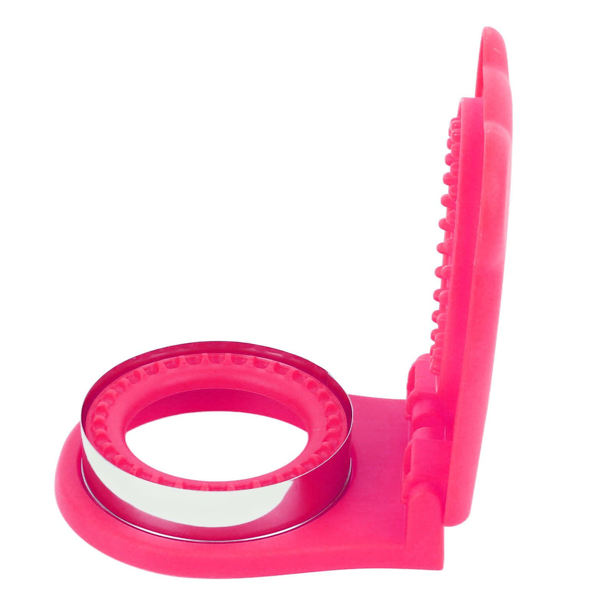 Sandwich Cutter Mold Manual Cake Bread Cutter Sealer Tool Round for Kitchen Cooking Rose Red
