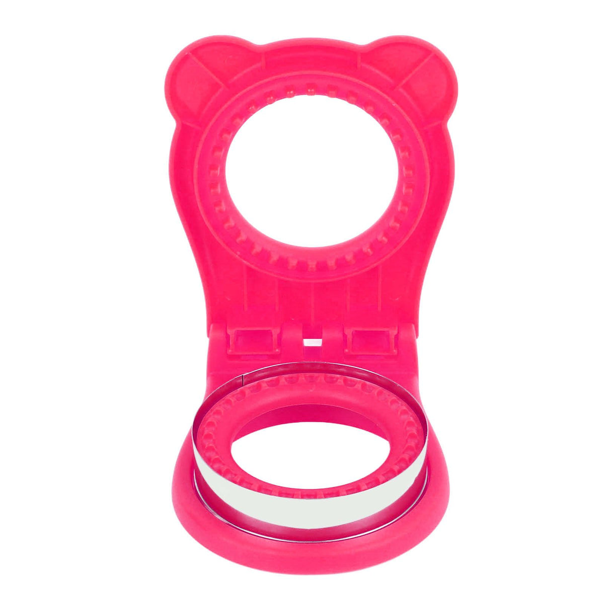 Sandwich Cutter Mold Manual Cake Bread Cutter Sealer Tool Round for Kitchen Cooking Rose Red