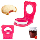 Sandwich Cutter Mold Manual Cake Bread Cutter Sealer Tool Round for Kitchen Cooking Rose Red - Extra Image