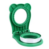 Sandwich Cutter Mold Manual Cake Bread Cutter Sealer Tool Round for Kitchen Cooking Green