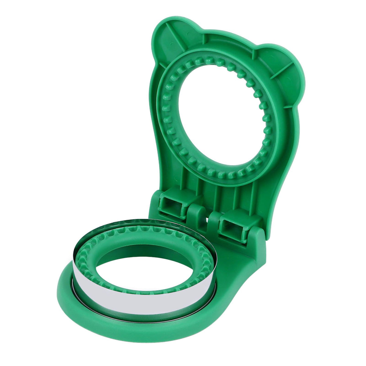 Sandwich Cutter Mold Manual Cake Bread Cutter Sealer Tool Round for Kitchen Cooking Green