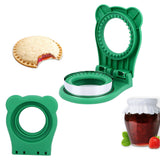 Sandwich Cutter Mold Manual Cake Bread Cutter Sealer Tool Round for Kitchen Cooking Green