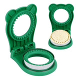 Sandwich Cutter Mold Manual Cake Bread Cutter Sealer Tool Round for Kitchen Cooking Green - Extra Image