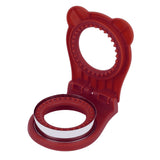Sandwich Cutter Mold Manual Cake Bread Cutter Sealer Tool Round for Kitchen Cooking Red - Side View