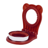 Sandwich Cutter Mold Manual Cake Bread Cutter Sealer Tool Round for Kitchen Cooking Red - Top-Down View