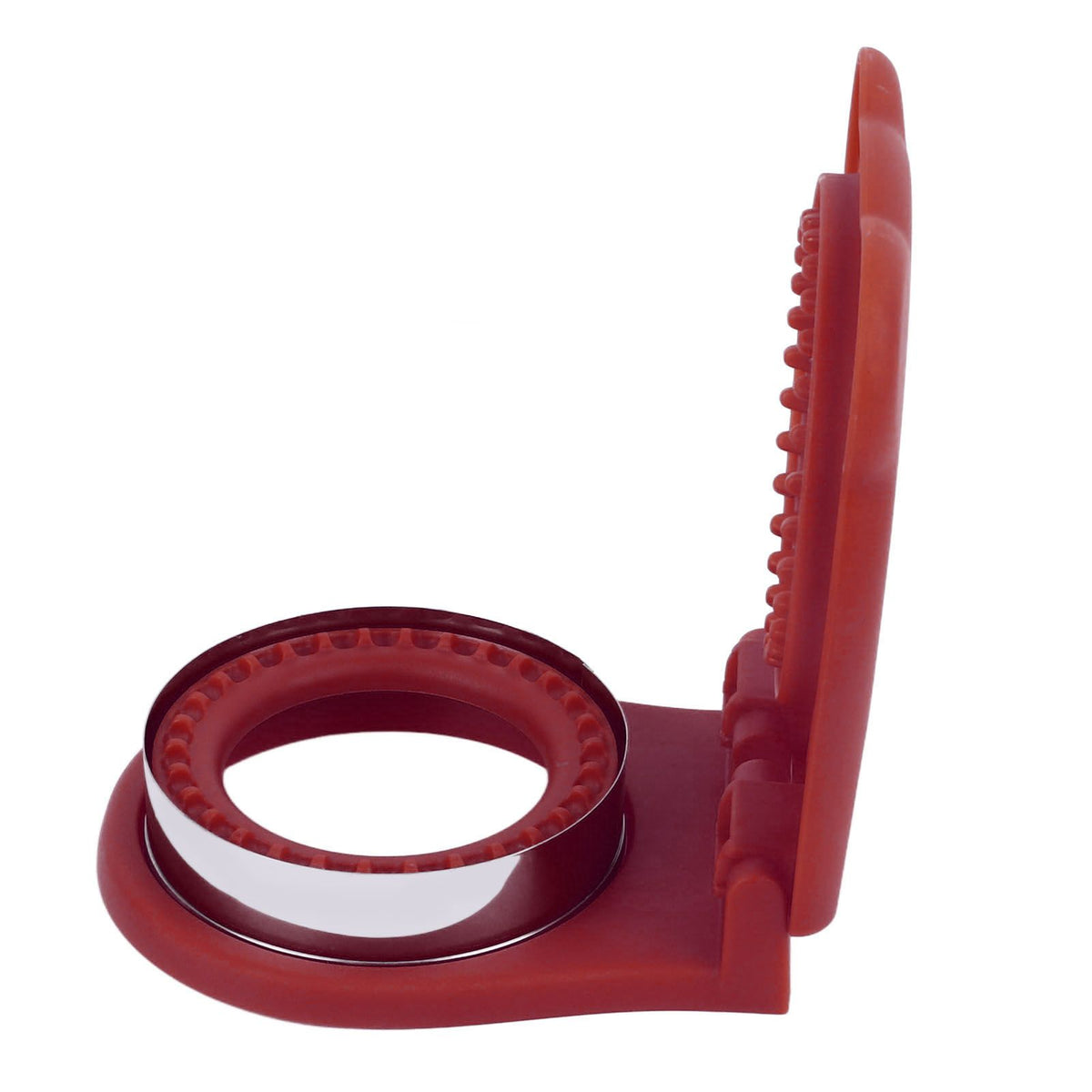 Sandwich Cutter Mold Manual Cake Bread Cutter Sealer Tool Round for Kitchen Cooking Red