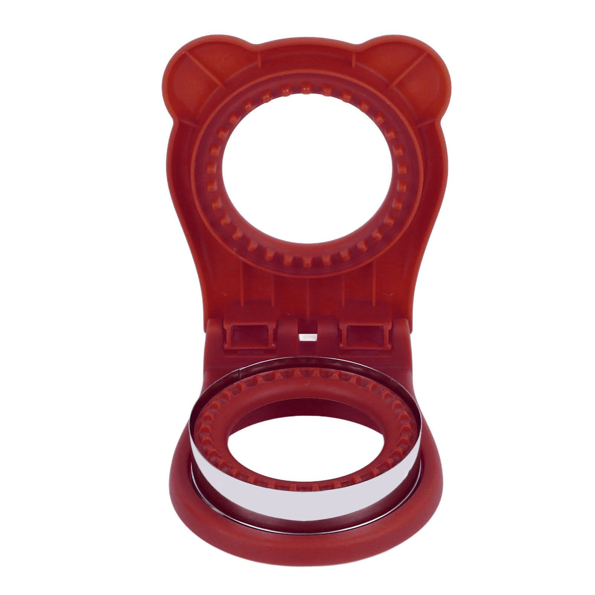 Sandwich Cutter Mold Manual Cake Bread Cutter Sealer Tool Round for Kitchen Cooking Red